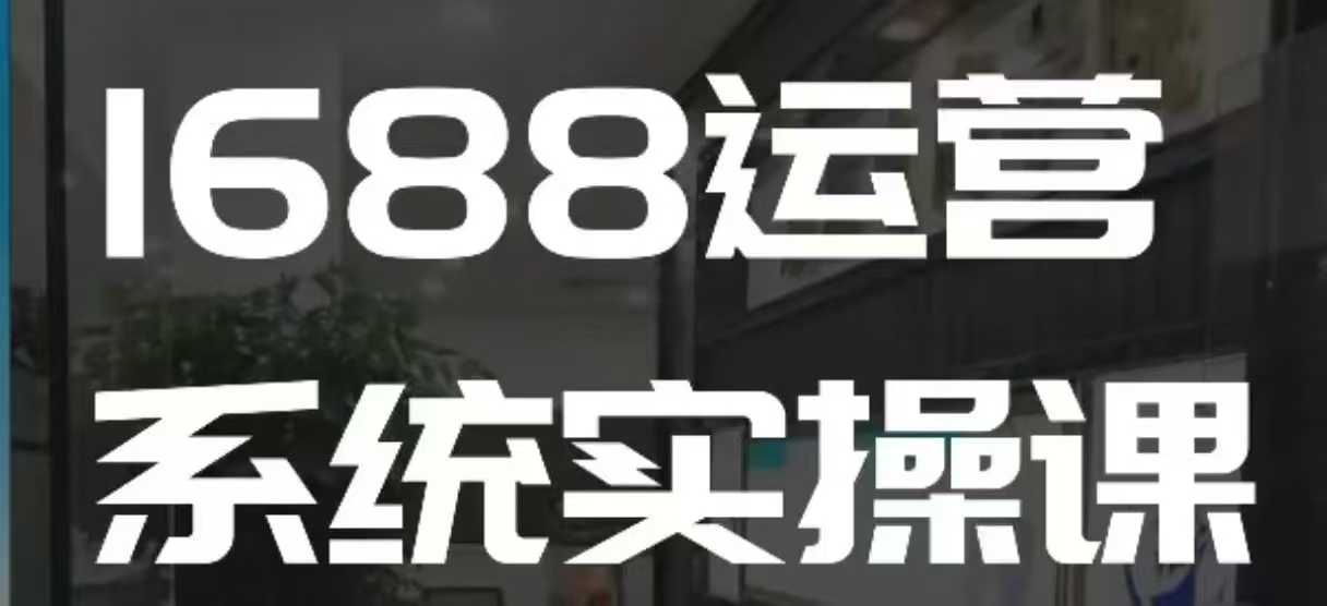 1688高阶运营系统实操课，快速掌握1688店铺运营的核心玩法-财创网