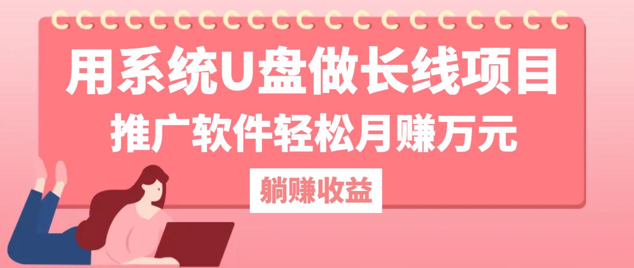 用系统U盘做长线项目，推广软件轻松月赚万元-财创网