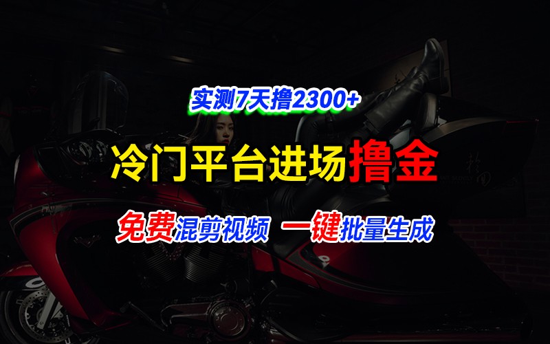 全新冷门平台vivo视频，快速免费进场搞米，通过混剪视频一键批量生成，实测7天撸2300+-财创网