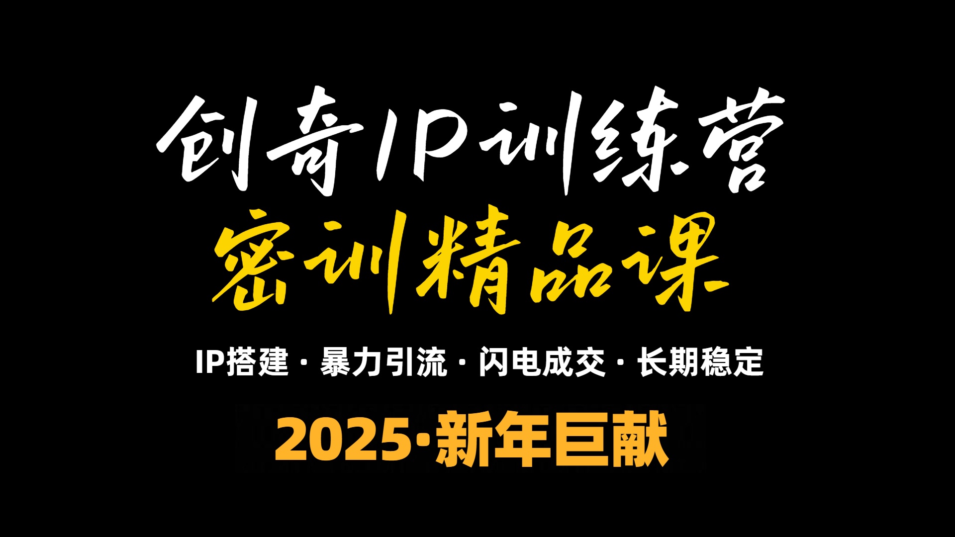 2025年“知识付费IP训练营”小白避坑年赚百万，暴力引流，闪电成交-财创网