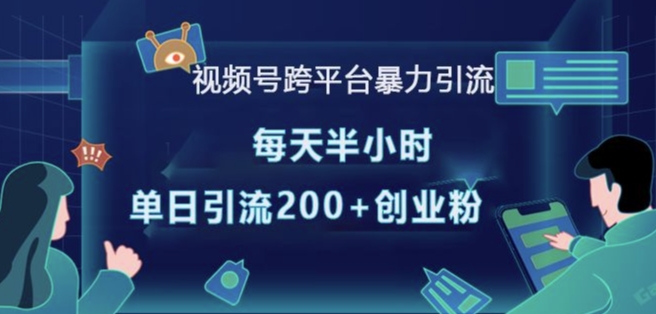 视频号跨平台暴力引流，每天半小时，单日引流200+精准创业粉-财创网